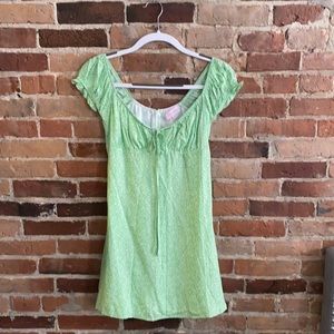 Green floral sundress